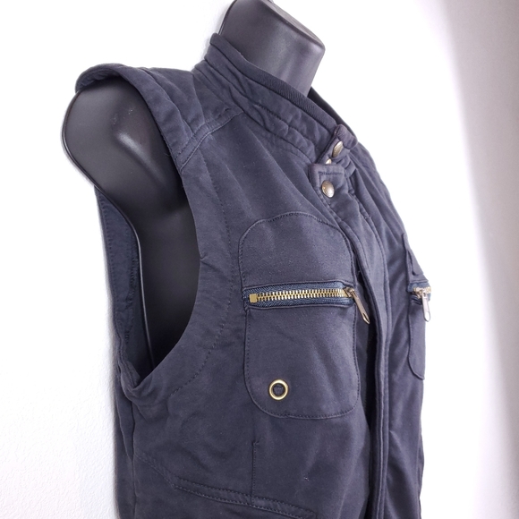 Sanctuary Black Zip Cargo Vest - Picture 6 of 9